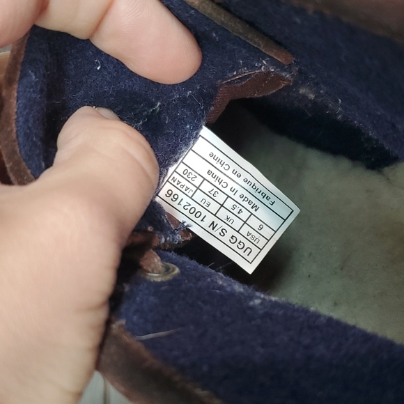 Ugg Australia Women Calynda Ankle Leather Heels Lace Up Boots shoes sz 6 - Picture 14 of 15